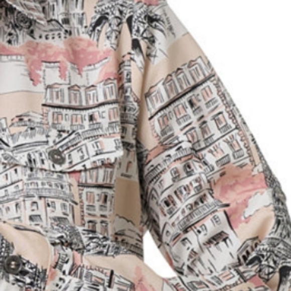 Women's Printed Button-Up Shirt - Picture 5 of 5